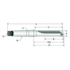 22015S-4IS-60 T-A® Spade Blade Holder - Flute- Series 1.5 - Apex Tool & Supply