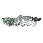 STANLEY® 1/4" & 3/8" Drive 60 Piece Fractional & Metric Socket Set - Apex Tool & Supply