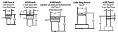 001823 No. 20 13/32 x 1" Oval Punch - Apex Tool & Supply