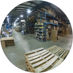 30" Lightweight Convex Mirror With T Bracket - Apex Tool & Supply