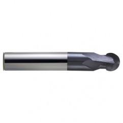 1/2" Dia. - 3" OAL - nACo CBD-Spher Ball Nose HP End Mill-2 FL - Apex Tool & Supply