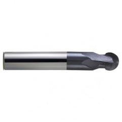 1/2" Dia. - 3" OAL - nACo CBD-Spher Ball Nose HP End Mill-2 FL - Apex Tool & Supply