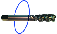 M10 x 1.50 Dia. - D6 - 3 FL - Std Spiral Flute Tap - Blue Ring - Apex Tool & Supply