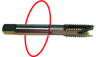 M10 x 1.25 Dia. - D5 - 3 FL - Std Spiral Point Tap - Red Ring - Apex Tool & Supply