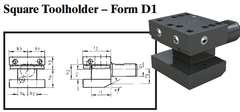 VDI Square Toolholder - Form D1 - Part #: CNC86 41.8040 - Apex Tool & Supply