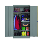 36"W x 18"D x 72"H Combination Cabinet for Storage of both Personal Hanging Items and in Process items - Knocked-Down - Apex Tool & Supply