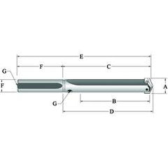 27030S-150L Straight T-A® Spade Blade Holder - Straight Flute- Series 3 - Apex Tool & Supply