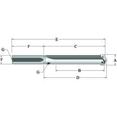 25050S-200L Straight T-A® Spade Blade Holder - Straight Flute- Series 5 - Apex Tool & Supply