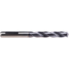 #12 Dia. × 6 mm Shank × 44 mm Flute Length × 82 mm OAL, 140°, TiAlN-TA14, 2 Flute, Coolant Thru, HE Solid Carbide Drill - Apex Tool & Supply