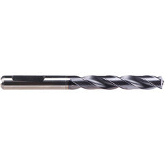 #12 Dia. × 6 mm Shank × 44 mm Flute Length × 82 mm OAL, 140°, TiAlN-TA14, 2 Flute, Coolant Thru, HE Solid Carbide Drill - Apex Tool & Supply