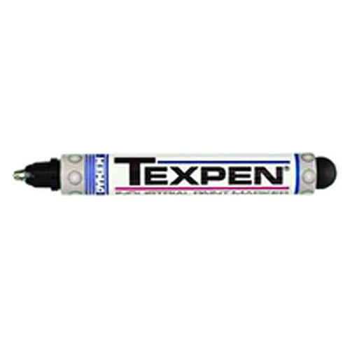Texpen Medium Marker - Stainless Steel Ball Tip - Black - Apex Tool & Supply