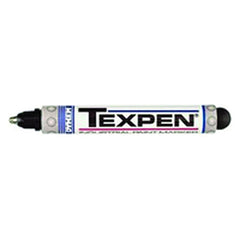 Texpen Medium Marker - Stainless Steel Ball Tip - Black - Apex Tool & Supply