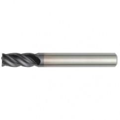 1/2x1/2x3x5 .030R 4FL Carbide End Mill-Round Shank-TiAlN - Apex Tool & Supply