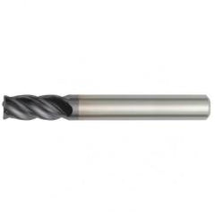 1/2x1/2x3x5 .030R 4FL Carbide End Mill-Round Shank-TiAlN - Apex Tool & Supply