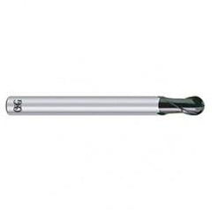 2mm Dia. - 75" OAL - Carbide - Ball End HP End Mill-2 FL - Apex Tool & Supply