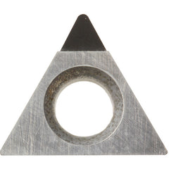 TPMH 221 SE KPD010, 1/64″ Corner Radius, 1/8″ Thick, 1/4″ Inscribed Circle, Triangle, Turning Indexable Insert - Exact Industrial Supply