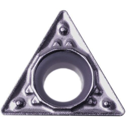 TPMT 221 HQ PR1725, 1/64″ Corner Radius, 1/8″ Thick, 1/4″ Inscribed Circle, MEGACOAT NANO PLUS, 60 Degree Triangle, Turning Indexable Insert