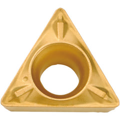 TPMX 18151 WP CA515, 1/64″ Corner Radius, 3/32″ Thick, 7/32″ Inscribed Circle, TiCnulll2O3/TiN, Triangle, Turning Indexable Insert - Exact Industrial Supply
