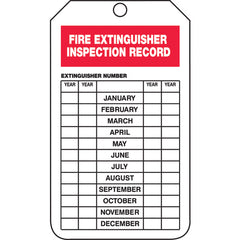 Fire Extinguisher Tag, To Use Fire Extinguisher..., 25/Pk, Cardstock - Apex Tool & Supply