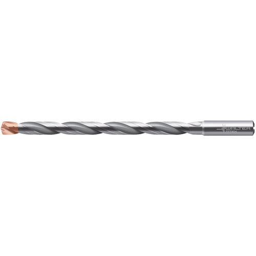 ‎3.9 mm Dia. × 6 mm Shank × 64 mm Flute Length × 102 mm OAL, 140°, 2xD Flute, Coolant Thru, DIN 6535 HA, Round Solid Carbide Drill A6589DPP-3.9 - Exact Industrial Supply