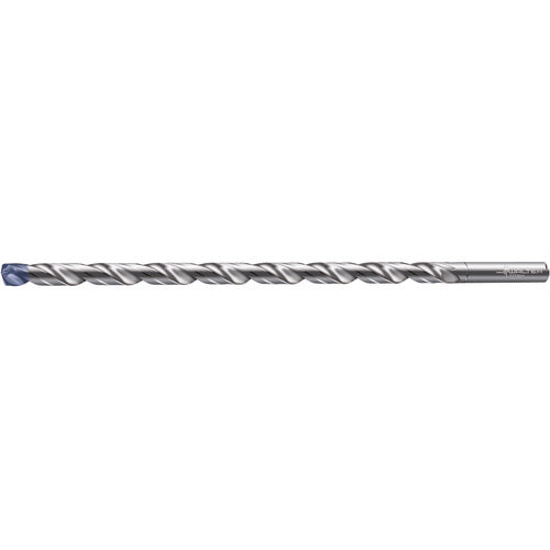 4.5 mm Dia. × 6 mm Shank × 118 mm Flute Length × 158 mm OAL, 140°, 2xD Flute, Coolant Thru, DIN 6535 HA, Round Solid Carbide Drill - Exact Industrial Supply
