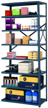 36 x 12 x 85'' (8 Shelves) - Open Style Add-On Shelving Unit - Apex Tool & Supply