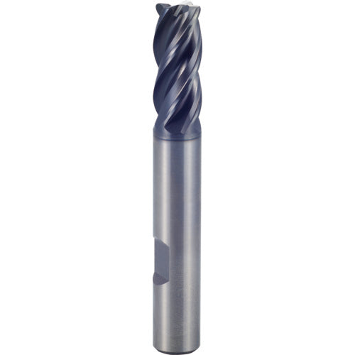 14 × 14 × 18 × 75 mm 4 Flute 2mm C/R Carbide End Mill-Flat Shank - Y-Coating - Exact Industrial Supply