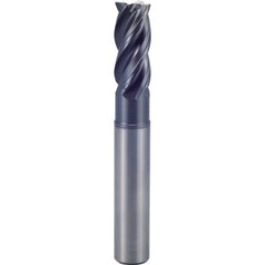 1″ × 1″ × 1 1/8″ × 5″ 4 Flute Square End Carbide End Mill-Plain Shank - Y-Coating - Exact Industrial Supply