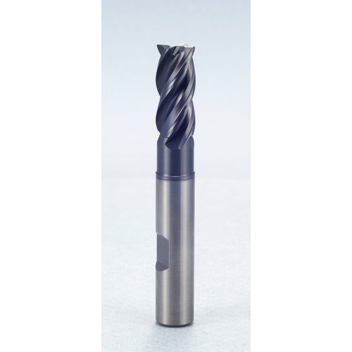 1/2″ × 1/2″ × 5/8″ × 5″ 4 Flute 0.0300″ C/R Carbide End Mill-Flat Shank - Y-Coating - Exact Industrial Supply