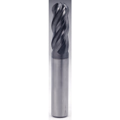 3/16″ × 3/16″ × 3/16″ × 2″ 4 Flute Square End Carbide End Mill-Plain Shank - Y-Coating - Exact Industrial Supply
