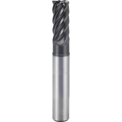 1″ × 1″ × 1 1/4″ × 8″ 6 Flute Square End Carbide End Mill-Plain Shank - Y-Coating - Exact Industrial Supply