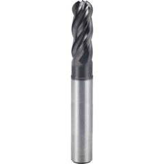 1″ × 1″ × 1 1/8″ × 6″ 4 Flute Square End Carbide End Mill-Plain Shank - Y-Coating - Exact Industrial Supply