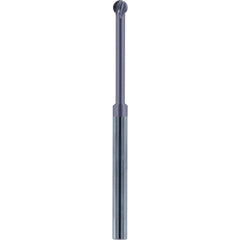 3/8″ Dia. × 3/8″ Shank × 2.32″ DOC × 4 OAL, Carbide nACo, 4 Flute, Ballnose End Mill - Exact Industrial Supply