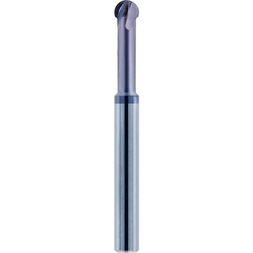 1/8″ Dia. × 1/8″ Shank × 0.2738″ DOC × 3 OAL, Carbide nACo, 4 Flute, Ballnose End Mill - Exact Industrial Supply