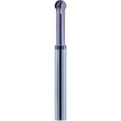 3/16″ Dia. × 3/16″ Shank × 0.3356″ DOC × 3 OAL, Carbide nACo, 4 Flute, Ballnose End Mill - Exact Industrial Supply