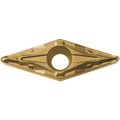 VBMT 221 PP CA515, 1/64″ Corner Radius, 1/8″ Thick, 1/4″ Inscribed Circle, TiCnulll2O3/TiN, Diamond, Turning Indexable Insert - Exact Industrial Supply