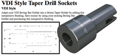 VDI Style Taper Drill Socket - (Shank Dia: 1-3/4") (Head Dia: 57mm) (Morse Taper #4) - Part #: CNC86 64.4083#4 - Apex Tool & Supply