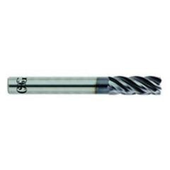 1/4 x 1/4 x 3/4 x 2-1/2 5Fl .060 C/R Carbide End Mill - TiALN - Apex Tool & Supply