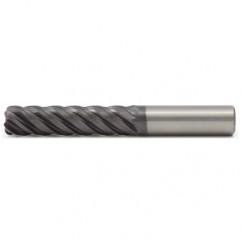 1/2x1/2x2x5 .030R 5FL Carbide End Mill-Round Shank-AlTiN - Apex Tool & Supply