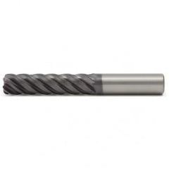 1/2x1/2x2x5 .030R 5FL Carbide End Mill-Round Shank-AlTiN - Apex Tool & Supply