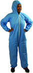 Flame Resistant Coverall w/ Zipper Front, Hood, Elastic Wrists & Ankles Large - Apex Tool & Supply