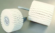 3 x 2 x 1/4" - MED - Felt Polishing Flap Wheel Brush - Apex Tool & Supply