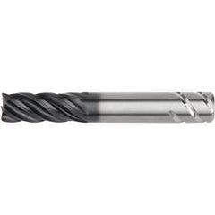 3/8x3/8x1x2-1/2 .015R 5FL Carbide End Mill-Round Shank-AlTiN - Apex Tool & Supply