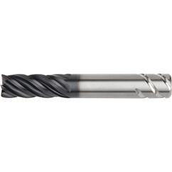 3/8x3/8x1x2-1/2 5FL Square Carbide End Mill-Round Shank-AlTiN - Apex Tool & Supply