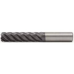 3/8x3/8x1-1/2x4 .030R 5FL Carbide End Mill-Round Shank-AlTiN - Apex Tool & Supply
