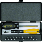 ESD TorqueVario-S Handle 15-80 in oz Micro Bit 24 Piece Set In Storage Box - Apex Tool & Supply