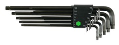 13 Piece - T5; T6; T7; T8; T9; T10; T15; T20; T25; T27; T30; T40; T50 - Torx Long Arm L-Key Set - Apex Tool & Supply