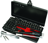 Master Tech 65 Piece Set - ESD Handle, MIni Ratchet and MicroBits In Metal Storage Box - Apex Tool & Supply