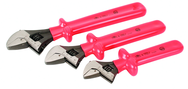 Insulated Adjustable 3 Piece Wrench Set 8"; 10" & 12" - Apex Tool & Supply