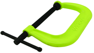 Drop Forged Hi Vis C-Clamp, 2" - 12-1/4" Jaw Opening, 6-5/16" Throat Depth - Apex Tool & Supply